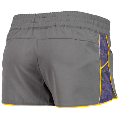 Shop Colosseum Gray/purple Lsu Tigers Pamela Lined Shorts