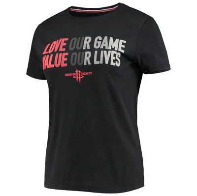 Shop Fisll Black Houston Rockets Social Justice Team T-shirt
