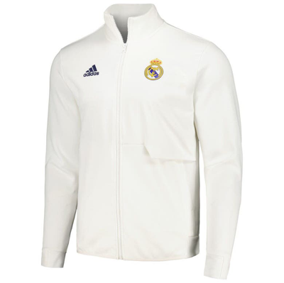 Shop Adidas Originals Adidas White Real Madrid 2023/24 Anthem Full-zip Jacket