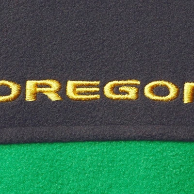 Shop Columbia Charcoal/green Oregon Ducks Team Flanker Iii Fleece Team Full-zip Jacket