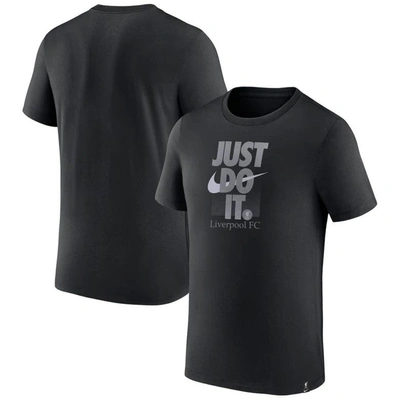 Shop Nike Black Liverpool Just Do It T-shirt