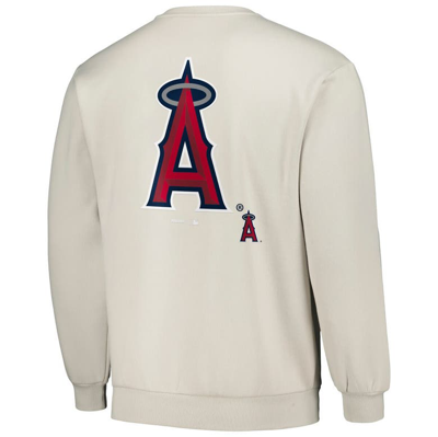 Shop Pleasures Gray Los Angeles Angels Ballpark Pullover Sweatshirt