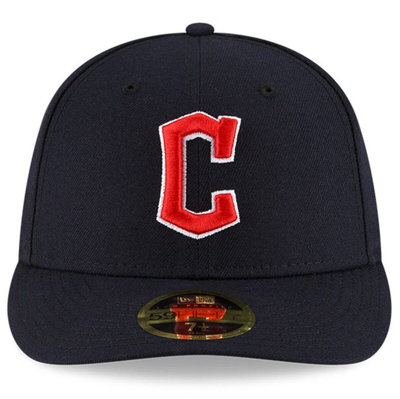 Shop New Era Navy Cleveland Guardians Authentic Collection On-field Road Low Profile 59fifty Fitted Hat