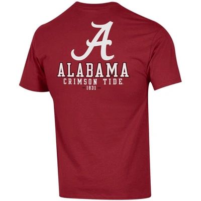 Shop Champion Crimson Alabama Crimson Tide Team Stack 2-hit T-shirt