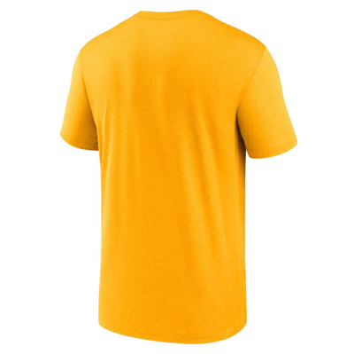 Shop Nike Gold Milwaukee Brewers New Legend Wordmark T-shirt