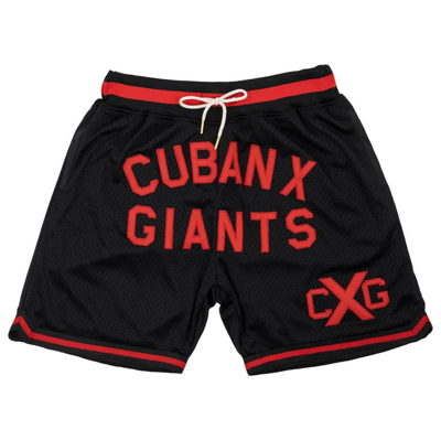 Shop Rings & Crwns Black Cuban Giants Replica Mesh Shorts