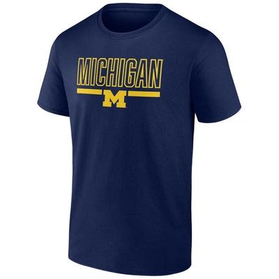 Shop Profile Navy Michigan Wolverines Big & Tall Team T-shirt