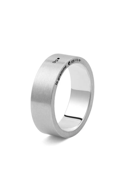 Shop Le Gramme Ribbon 11g Brushed Sterling Silver Band Ring