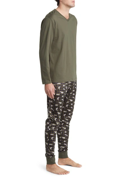 Shop Majestic Chalet Pajamas In Green