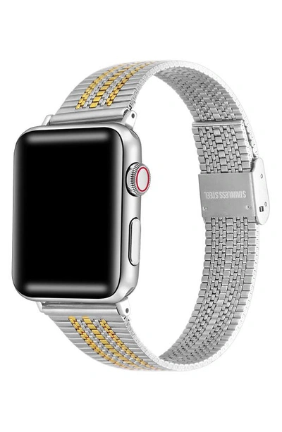Shop The Posh Tech Eliza Stainless Steel Apple Watch® Watchband In Silver/ Gold