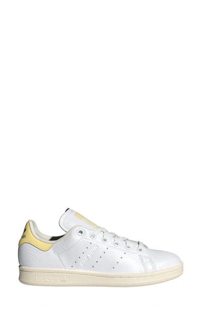 Shop Adidas Originals Primegreen Stan Smith Sneaker In White/ Yellow/ Off White