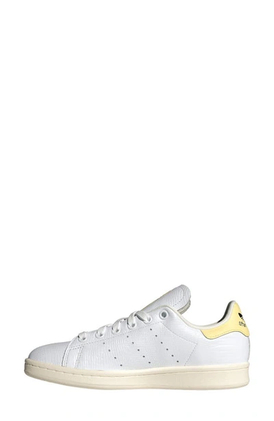 Shop Adidas Originals Primegreen Stan Smith Sneaker In White/ Yellow/ Off White