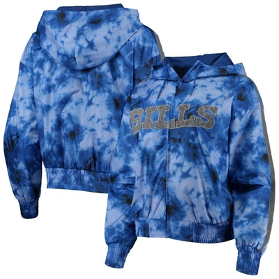 Shop Mitchell & Ness Royal Buffalo Bills Galaxy Full-zip Windbreaker Hoodie Jacket