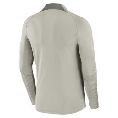 Shop Jordan Brand Gray Paris Saint-germain Strike Drill 2023/24 Performance Quarter-zip Long Sleeve Top