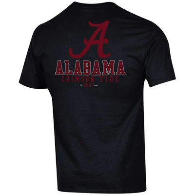 Shop Champion Black Alabama Crimson Tide Team Stack 2-hit T-shirt