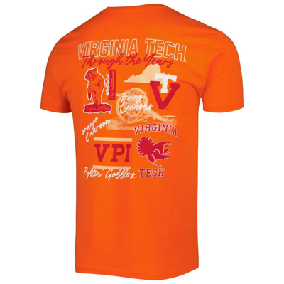 Shop Image One Orange Virginia Tech Hokies Vintage Through The Years 2-hit T-shirt