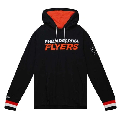 Shop Mitchell & Ness Black Philadelphia Flyers Legendary Slub Hoodie Long Sleeve T-shirt