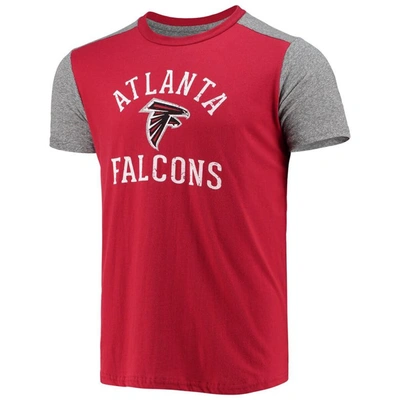 Shop Majestic Threads Red/gray Atlanta Falcons Field Goal Slub T-shirt