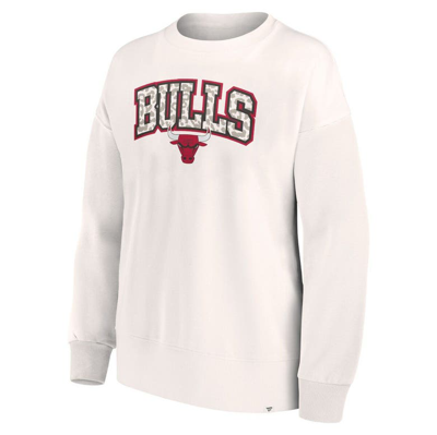 Shop Fanatics Branded White Chicago Bulls Tonal Leopard Pullover Sweatshirt