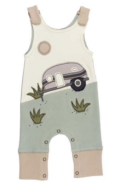 Shop L'ovedbaby Appliqué Organic Cotton Romper In Camper