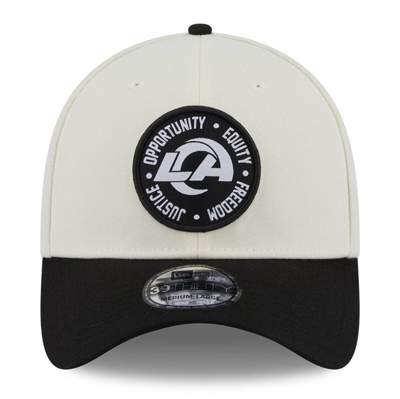Shop New Era Cream/black Los Angeles Rams 2022 Inspire Change  39thirty Flex Hat