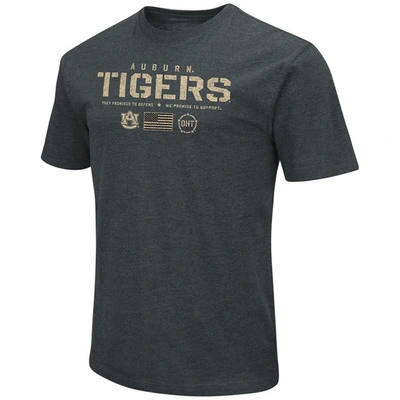 Shop Colosseum Heathered Black Auburn Tigers Oht Military Appreciation Flag 2.0 T-shirt In Heather Black