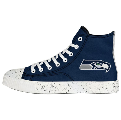 Shop Foco Seattle Seahawks Paint Splatter High Top Sneakers In Navy