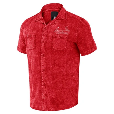 Shop Darius Rucker Collection By Fanatics Red St. Louis Cardinals Denim Team Color Button-up Shirt