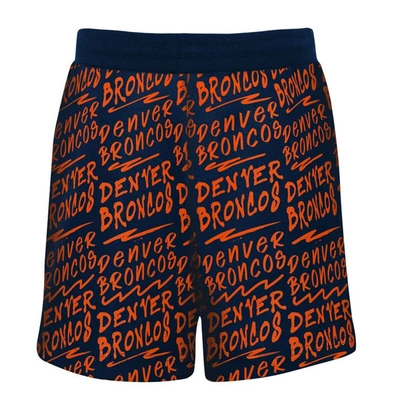 Shop Outerstuff Youth Navy Denver Broncos Super French Terry Shorts