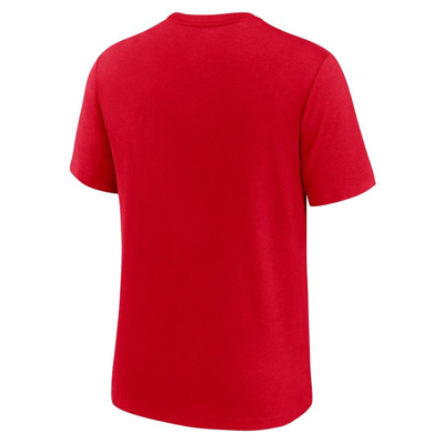Shop Nike Scarlet San Francisco 49ers Playback Logo Tri-blend T-shirt