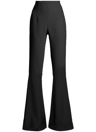 Shop Andrew Gn Crepe Flare Pant In Black