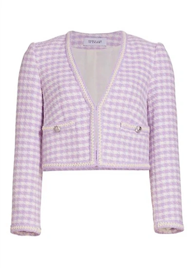Shop Derek Lam 10 Crosby Astrid V-neck Crop Jacket In Lavender In Purple