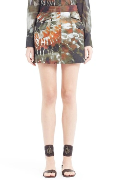 Shop Valentino Tie Dye Stretch Cotton Skirt In Multi