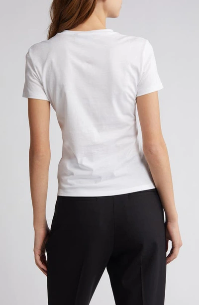 Theory Apex Crewneck Short-sleeve Tiny Tee In White