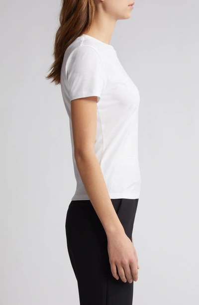 Theory Apex Crewneck Short-sleeve Tiny Tee In White