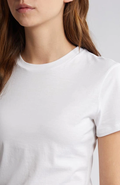 Theory Apex Crewneck Short-sleeve Tiny Tee In White