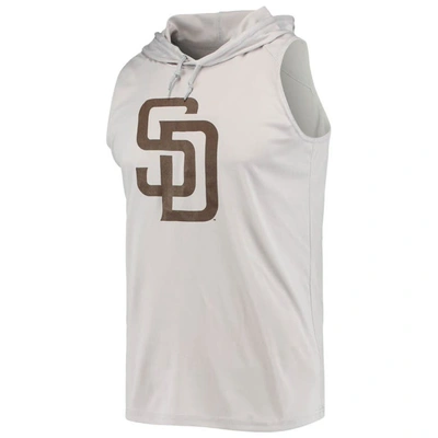 Shop Stitches Gray San Diego Padres Sleeveless Pullover Hoodie