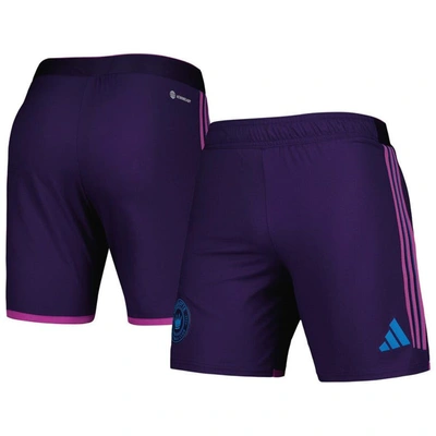 Shop Adidas Originals Adidas Purple Charlotte Fc 2023 Away Aeroready Authentic Shorts