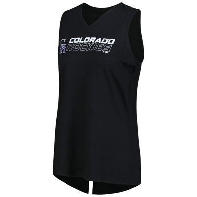 Shop Levelwear Black Colorado Rockies Paisley Chase V-neck Tank Top