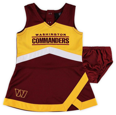 Shop Outerstuff Girls Infant Burgundy Washington Commanders Cheer Captain Jumper Dress & Bloomers Set