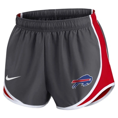 Shop Nike Charcoal Buffalo Bills Plus Size Logo Performance Tempo Shorts