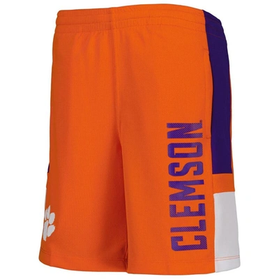 Shop Outerstuff Youth Orange Clemson Tigers Lateral Mesh Performance Shorts