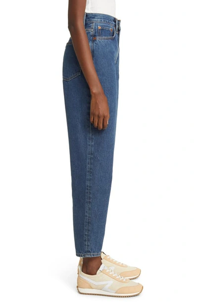 Shop Re/done Tapered Nonstretch Jeans In Rustic Indigo