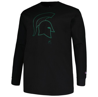 Shop Profile Black Michigan State Spartans Big & Tall Pop Long Sleeve T-shirt