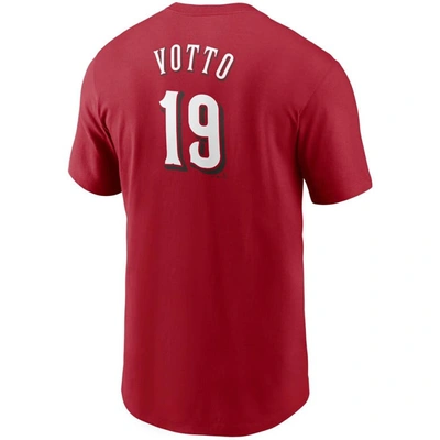 Shop Nike Joey Votto Red Cincinnati Reds Name & Number T-shirt