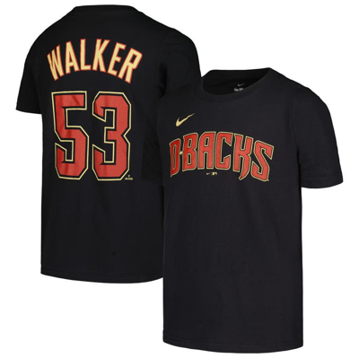 Shop Nike Youth  Christian Walker Black Arizona Diamondbacks Name & Number T-shirt