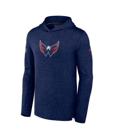 Fanatics Branded  Navy Washington Capitals Authentic Pro Lightweight Pullover Hoodie In Navy