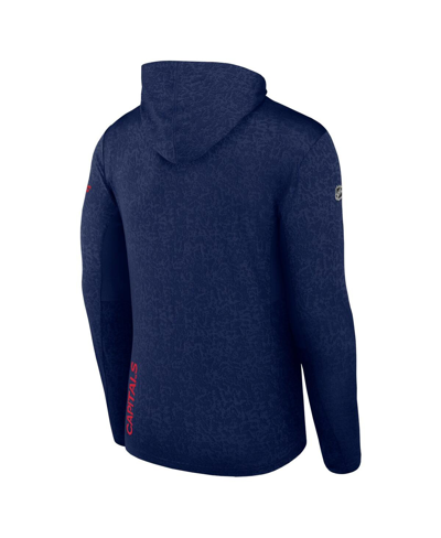 Fanatics Branded  Navy Washington Capitals Authentic Pro Lightweight Pullover Hoodie In Navy