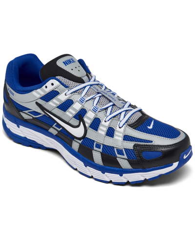 Shop Nike Men's P-6000 Casual Sneakers From Finish Line In Racer Blue,silver,white