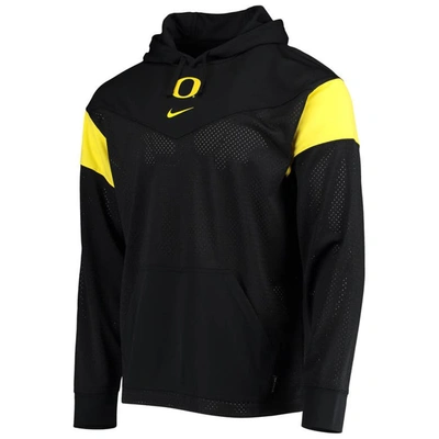 Shop Nike Black Oregon Ducks Sideline Jersey Pullover Hoodie
